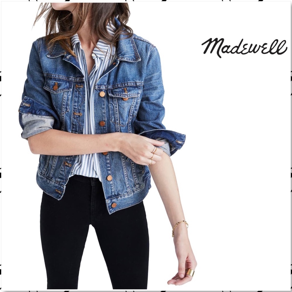 Madewell The Jean Jacket Denim Distressed XS
